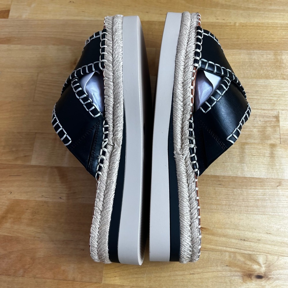 Vince Camuto Belinda Black Espadrille Slide Sandals Wide Width - Picture 6 of 13